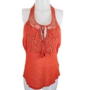 Venus Burnt Orange Summer Sleeveless Casual Women's Tank Top L NWOT